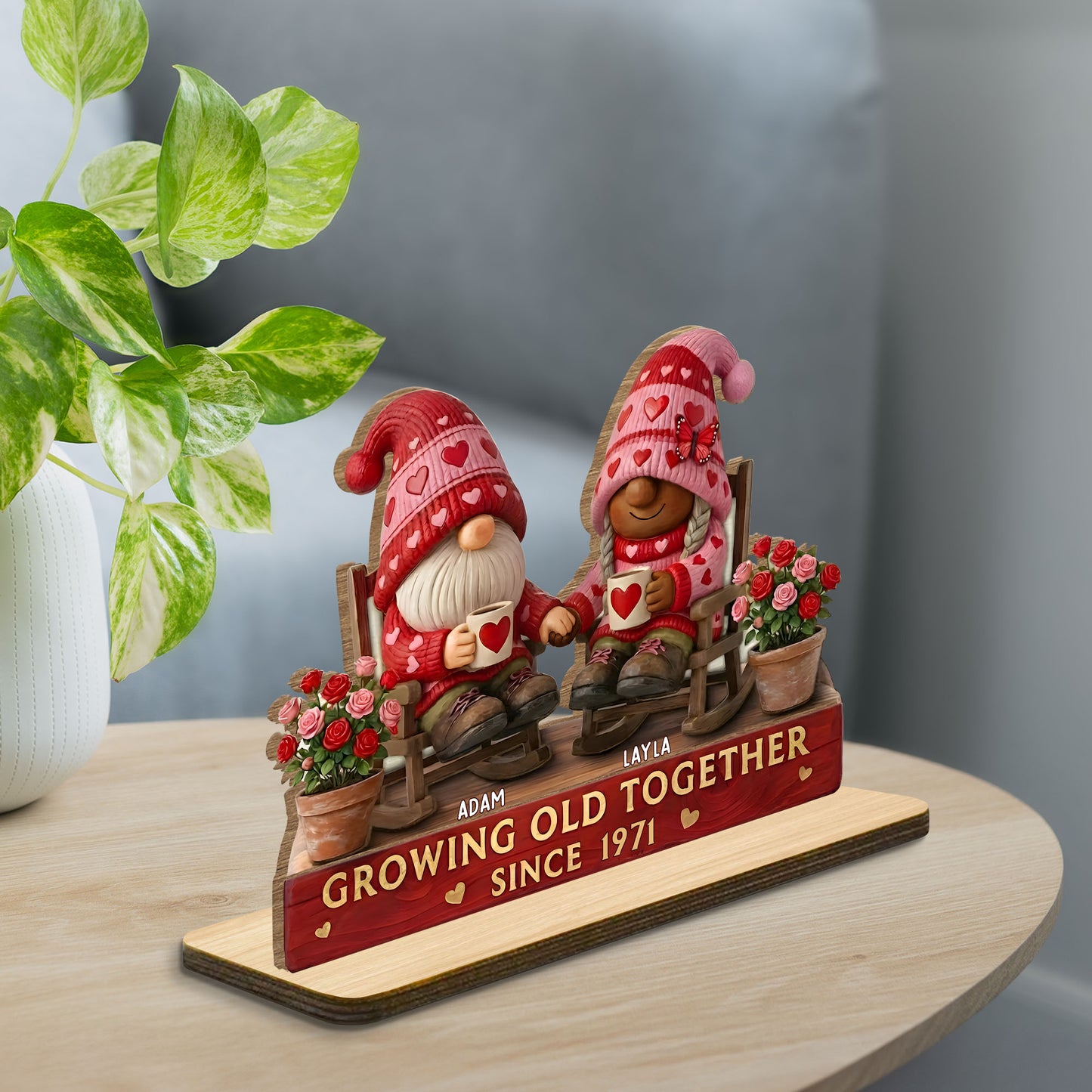 Growing Old Together With Hearts And Roses