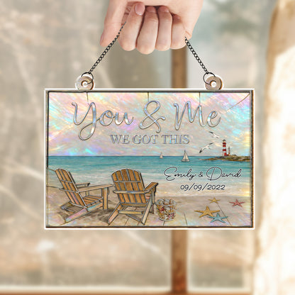 You & Me We Got This, Adirondack Chairs And Beach Scene