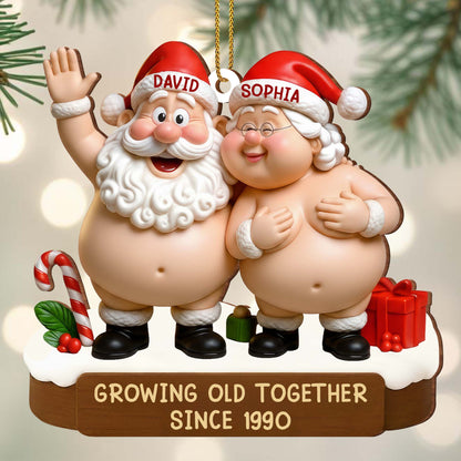 Growing Old Together Santa Claus Figures Ornament