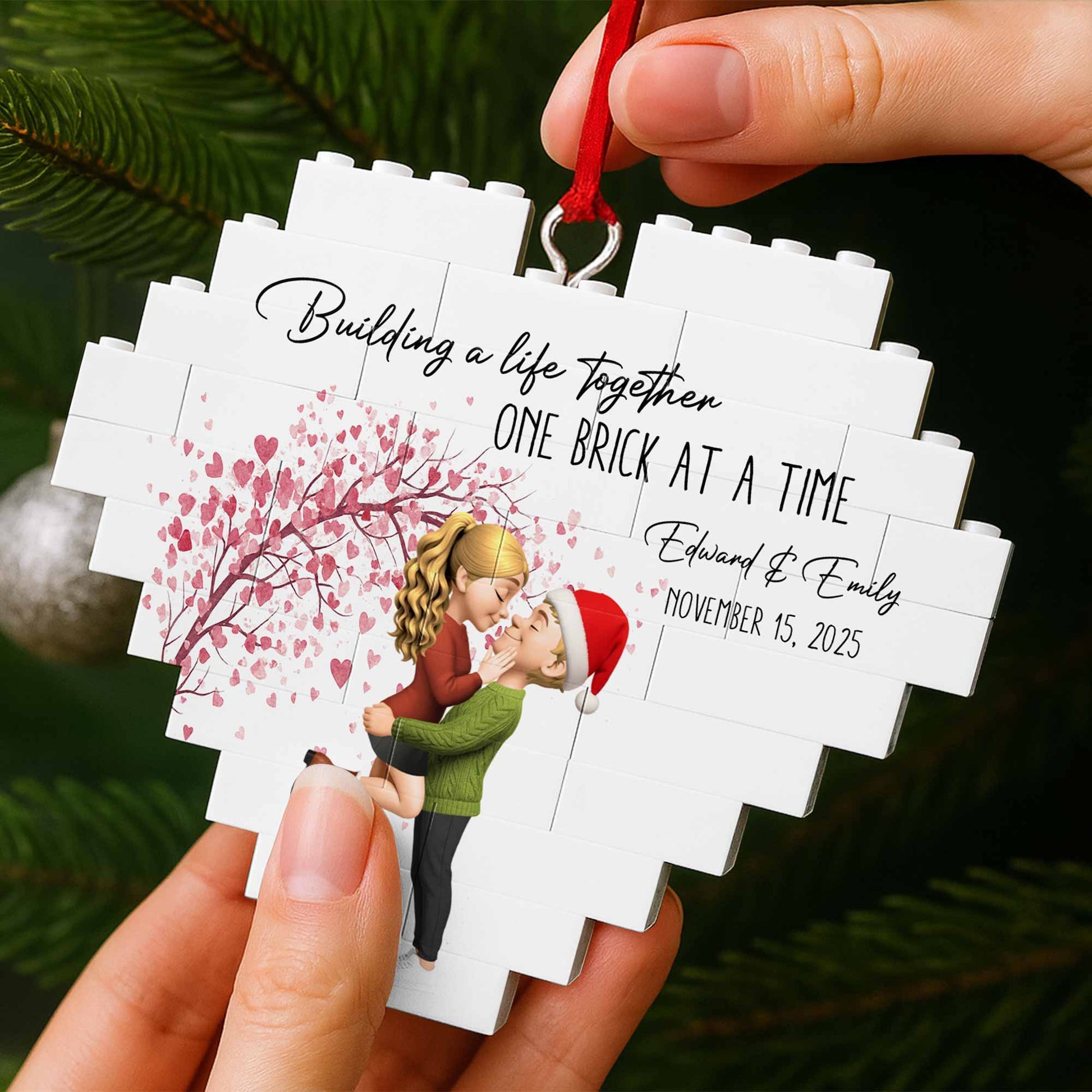 Building a Life Together With Hearts and Tree Branches