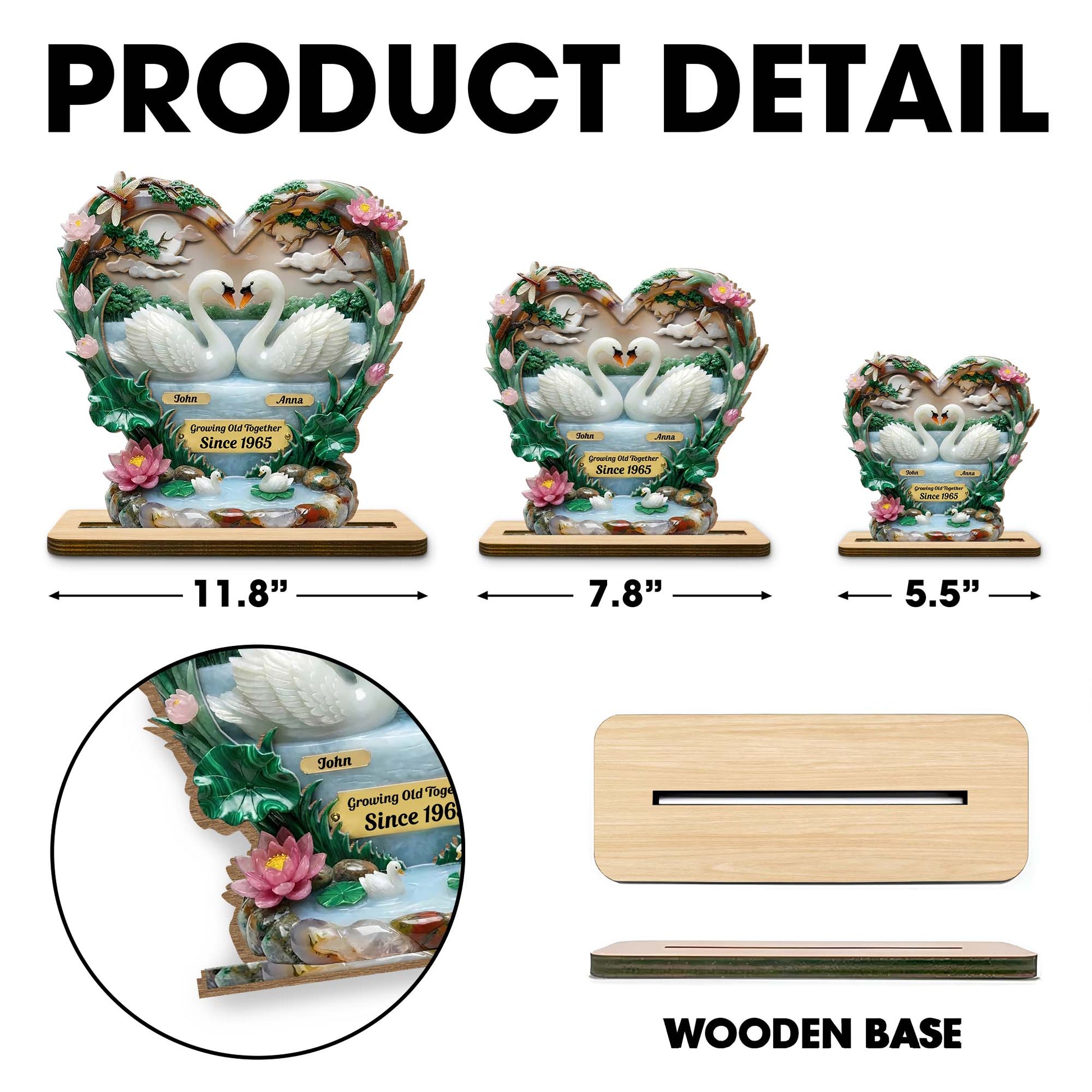 Growing Old Together With Swans And Flowers