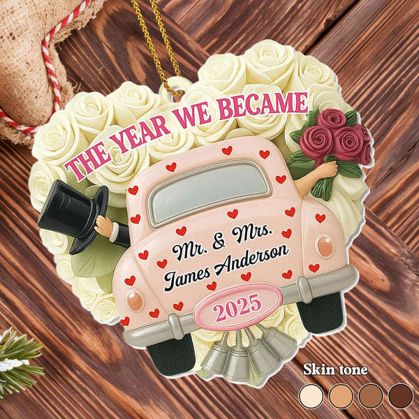 The Year We Became Mr And Mrs, Wedding Car And Roses