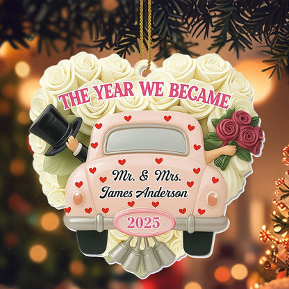 The Year We Became Mr And Mrs, Wedding Car And Roses