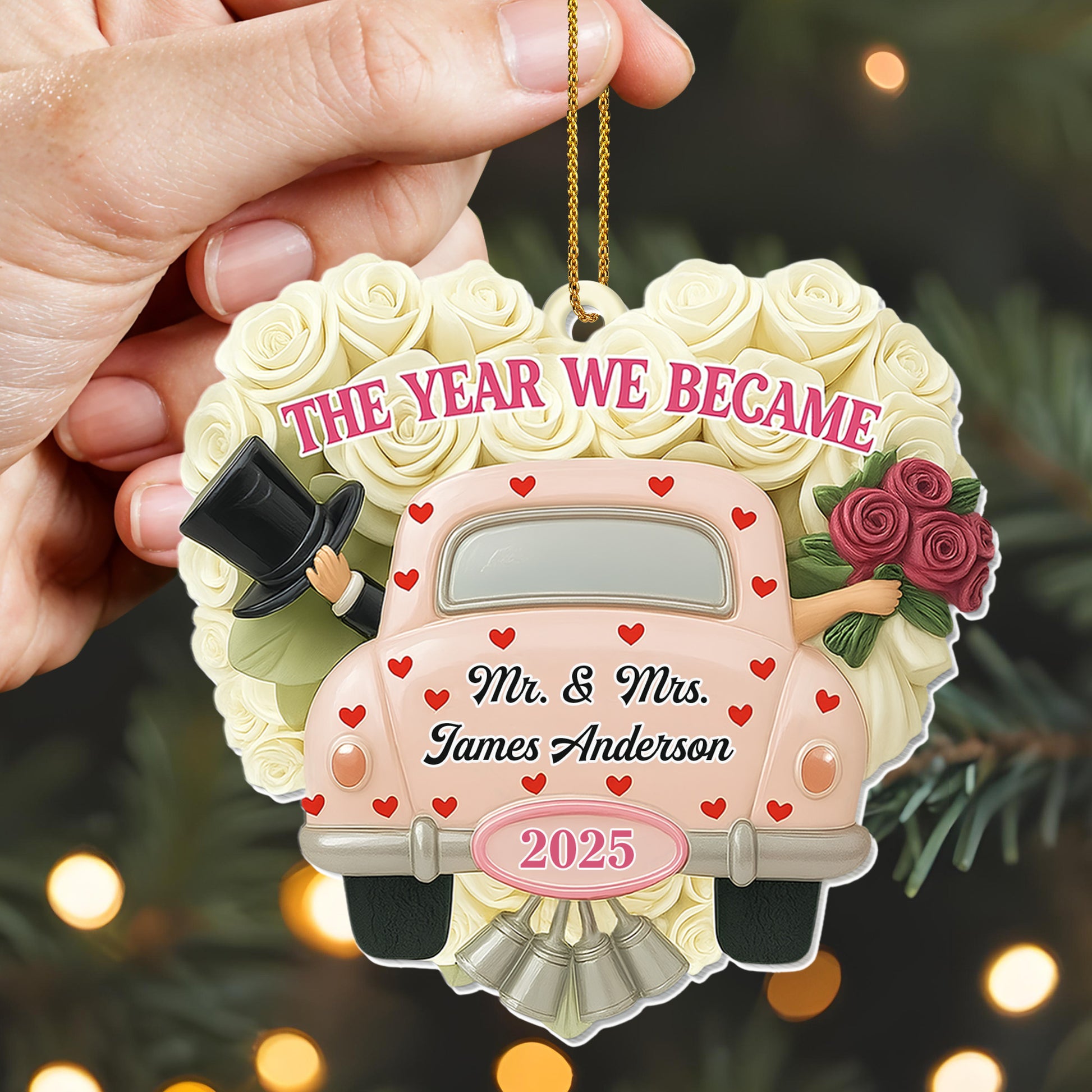 The Year We Became Mr And Mrs, Wedding Car And Roses