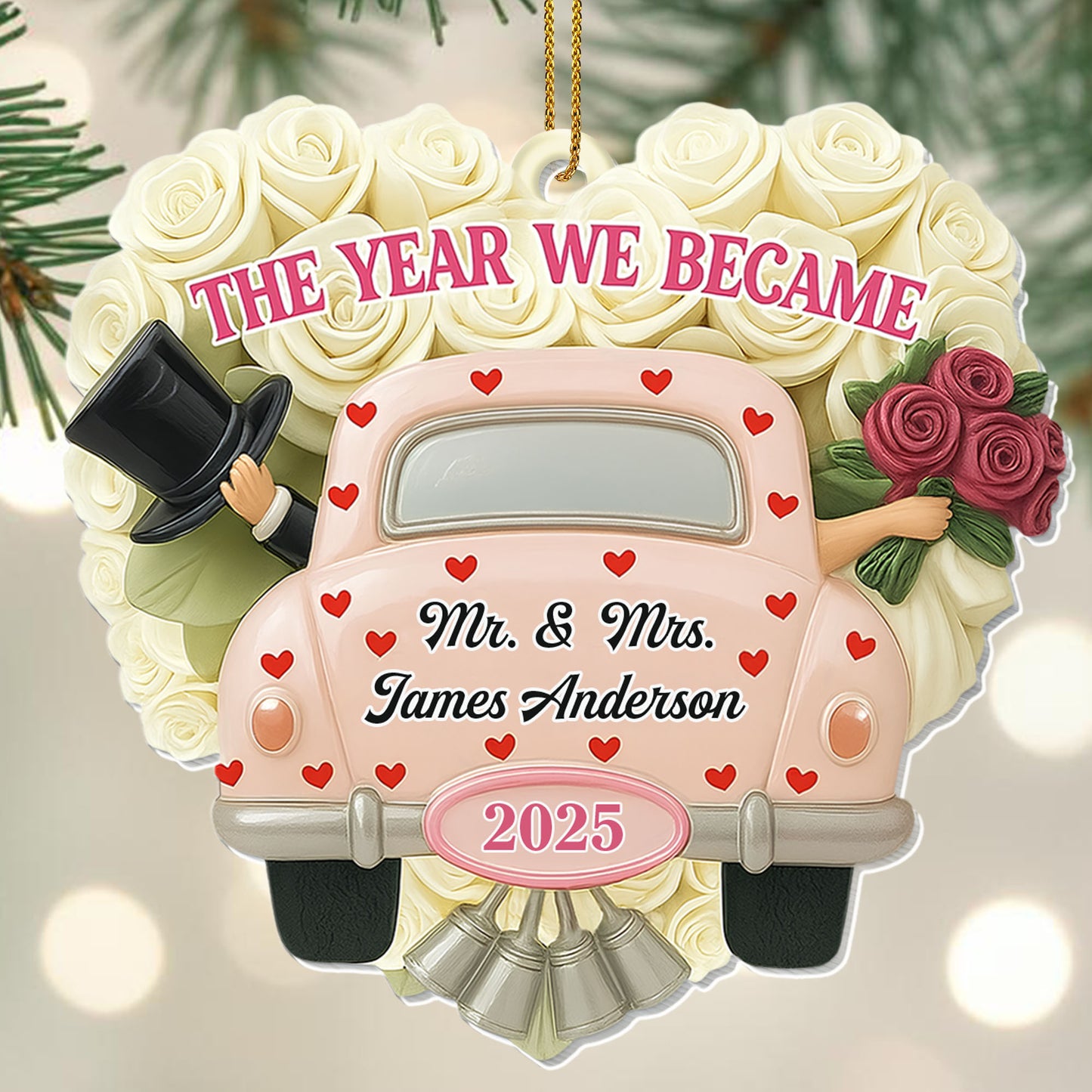 The Year We Became Mr And Mrs, Wedding Car And Roses