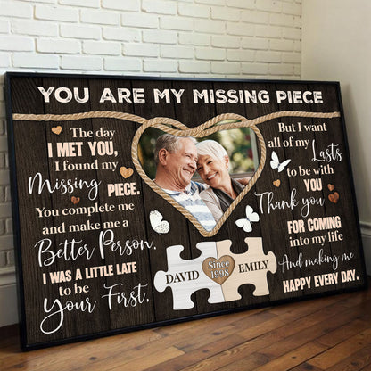 You Are My Missing Piece, Puzzle Pieces And Heart-Shaped Frame