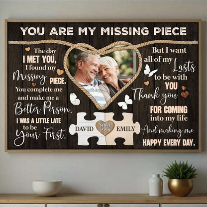 You Are My Missing Piece, Puzzle Pieces And Heart-Shaped Frame