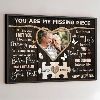 You Are My Missing Piece, Puzzle Pieces And Heart-Shaped Frame