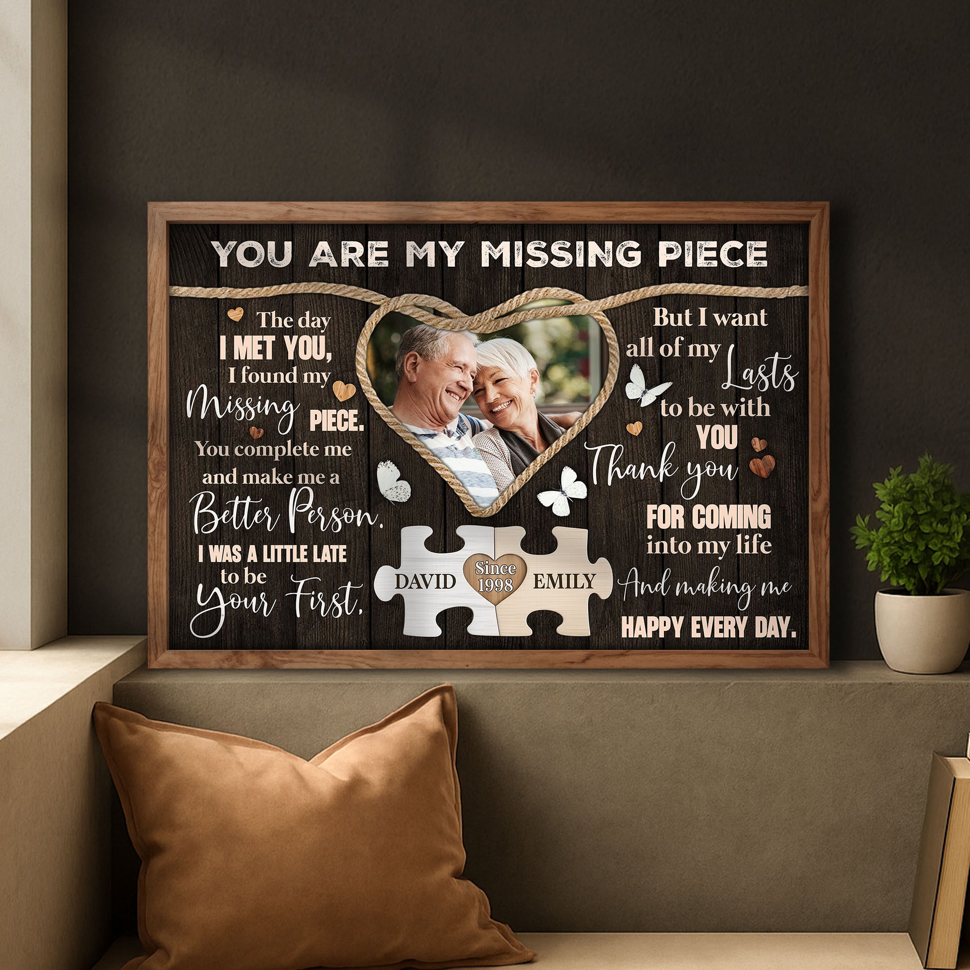 You Are My Missing Piece, Puzzle Pieces And Heart-Shaped Frame