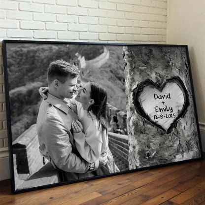 Celebrate Timeless Love With Heart Carved Tree