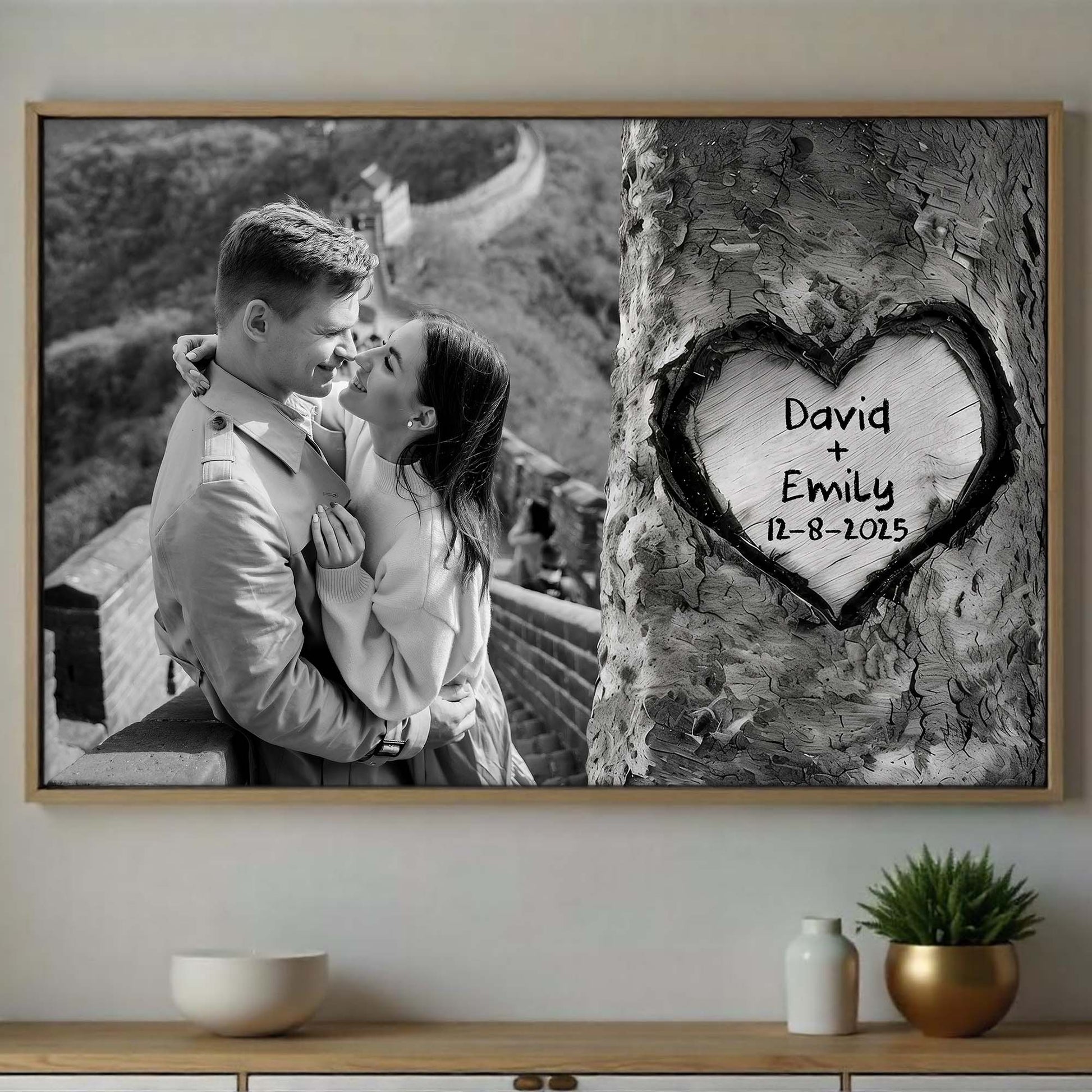 Celebrate Timeless Love With Heart Carved Tree