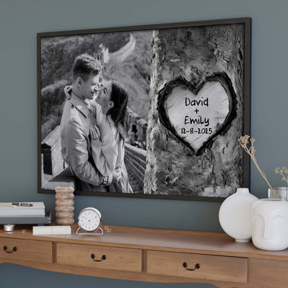 Celebrate Timeless Love With Heart Carved Tree