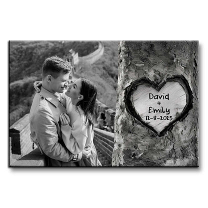Celebrate Timeless Love With Heart Carved Tree