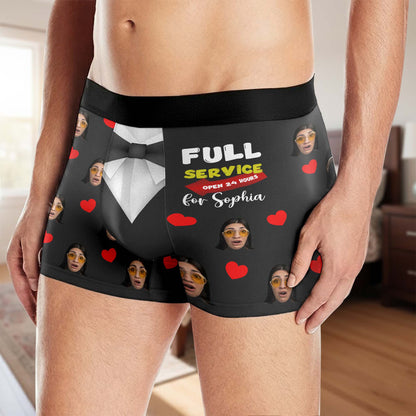 Full Service Open 24 Hours With Bow Tie And Hearts Design