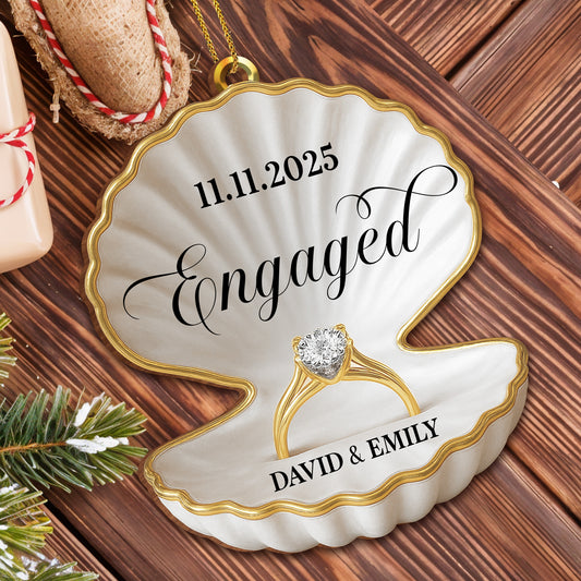 Celebrate Your Engagement With A Seashell And Ring