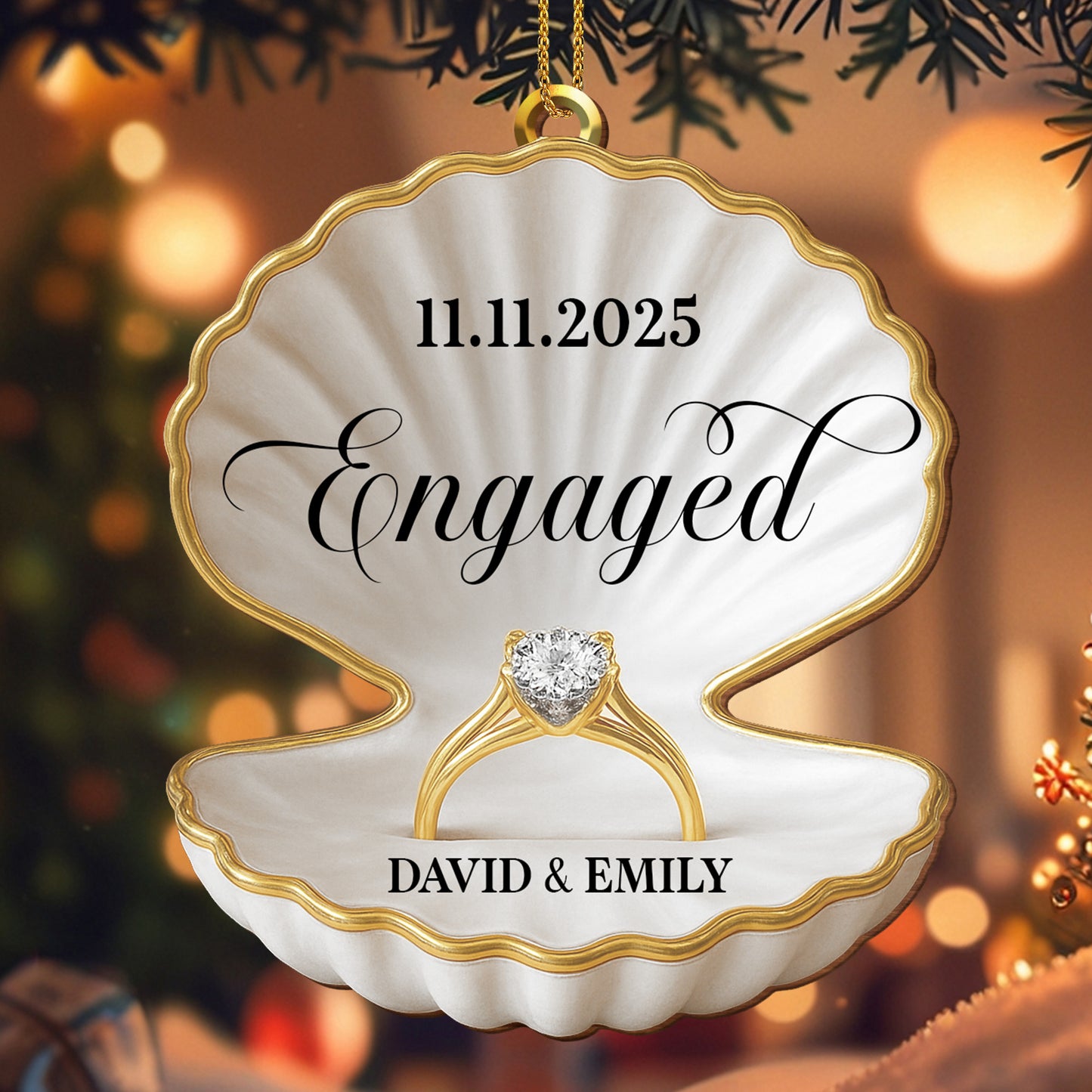 Celebrate Your Engagement With A Seashell And Ring