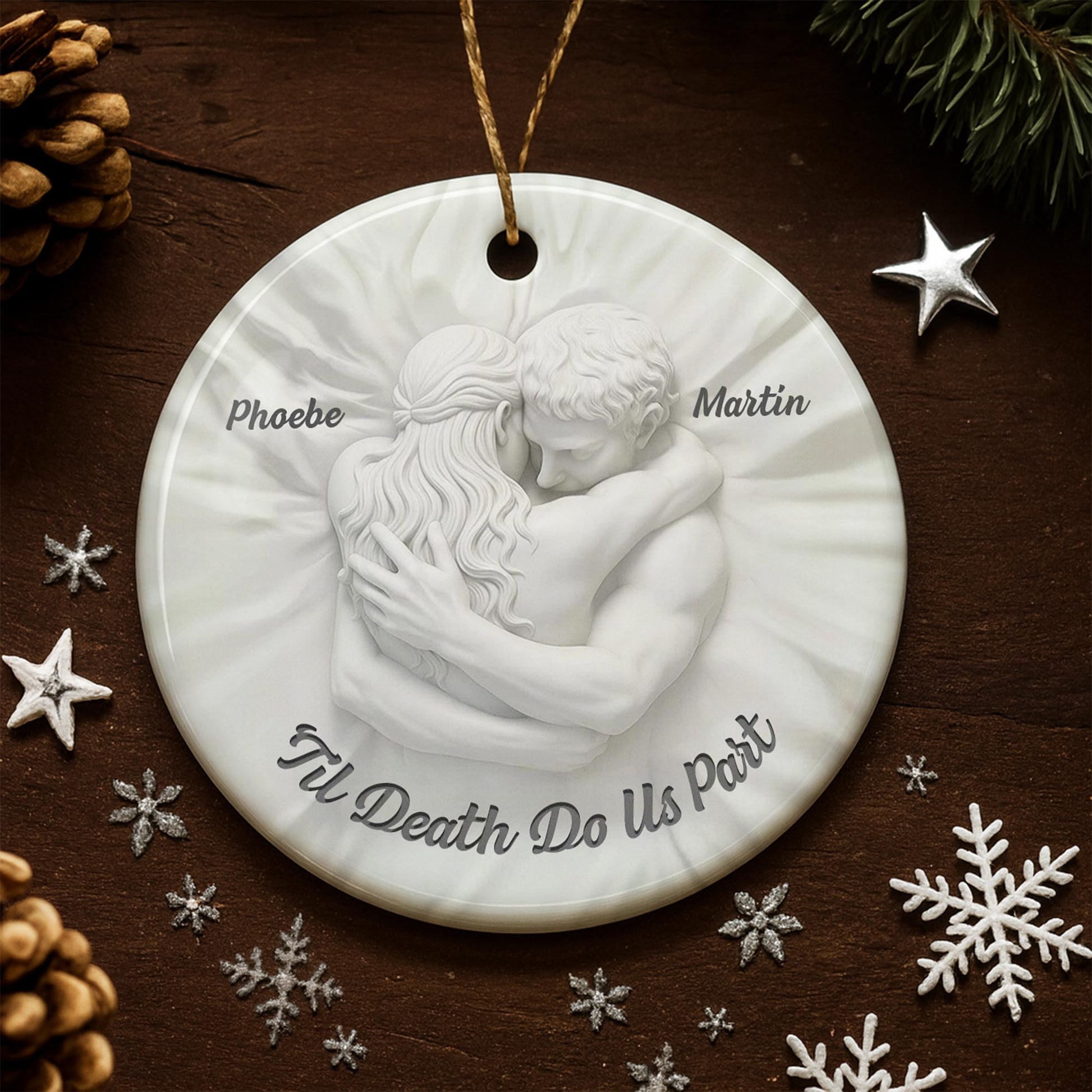 'Til Death Do Us Part Embracing Couple