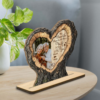 My Favorite Place Is Next To You Heart Tree Photo Frame