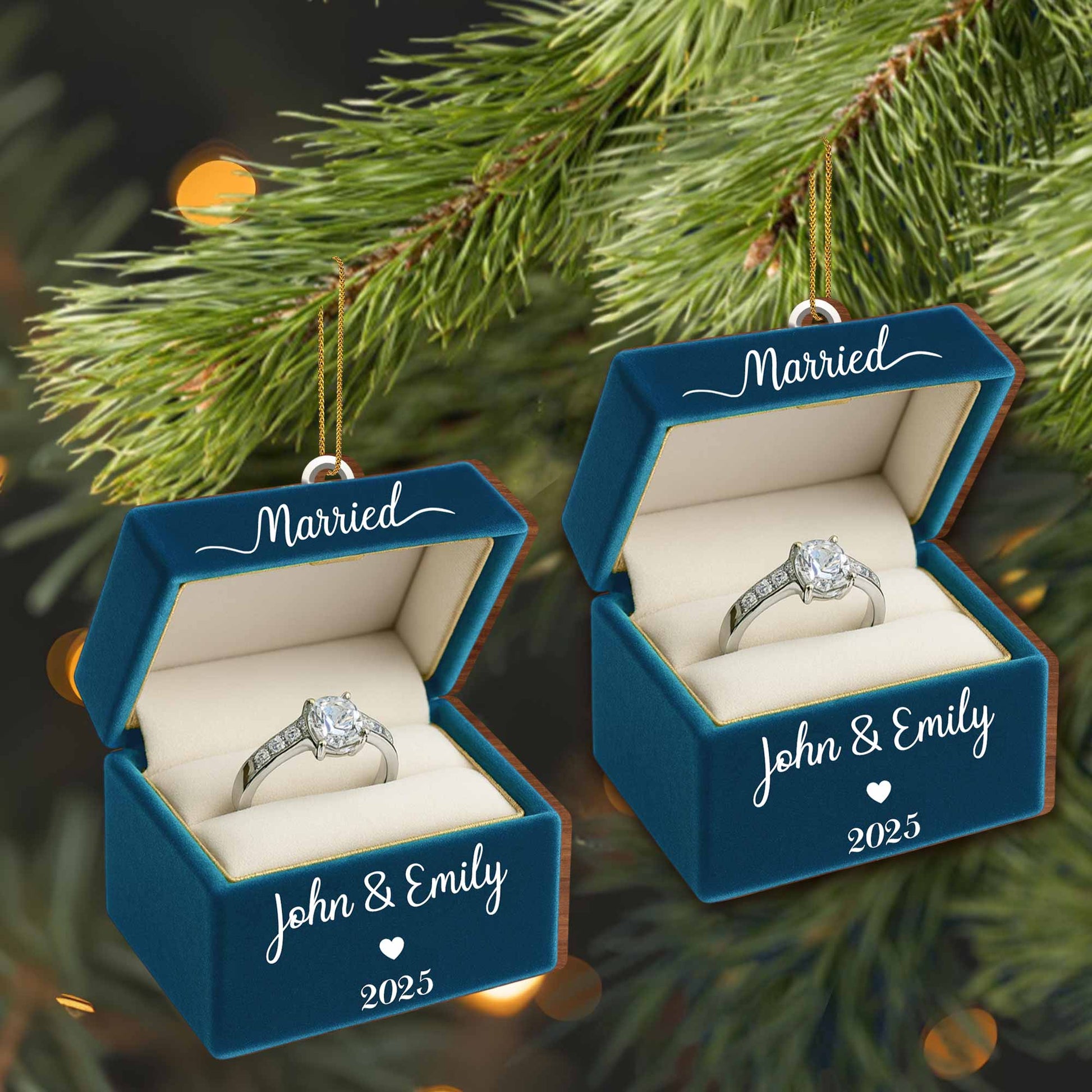 Celebrate Your Love With 'Married' Engraved Ring Box