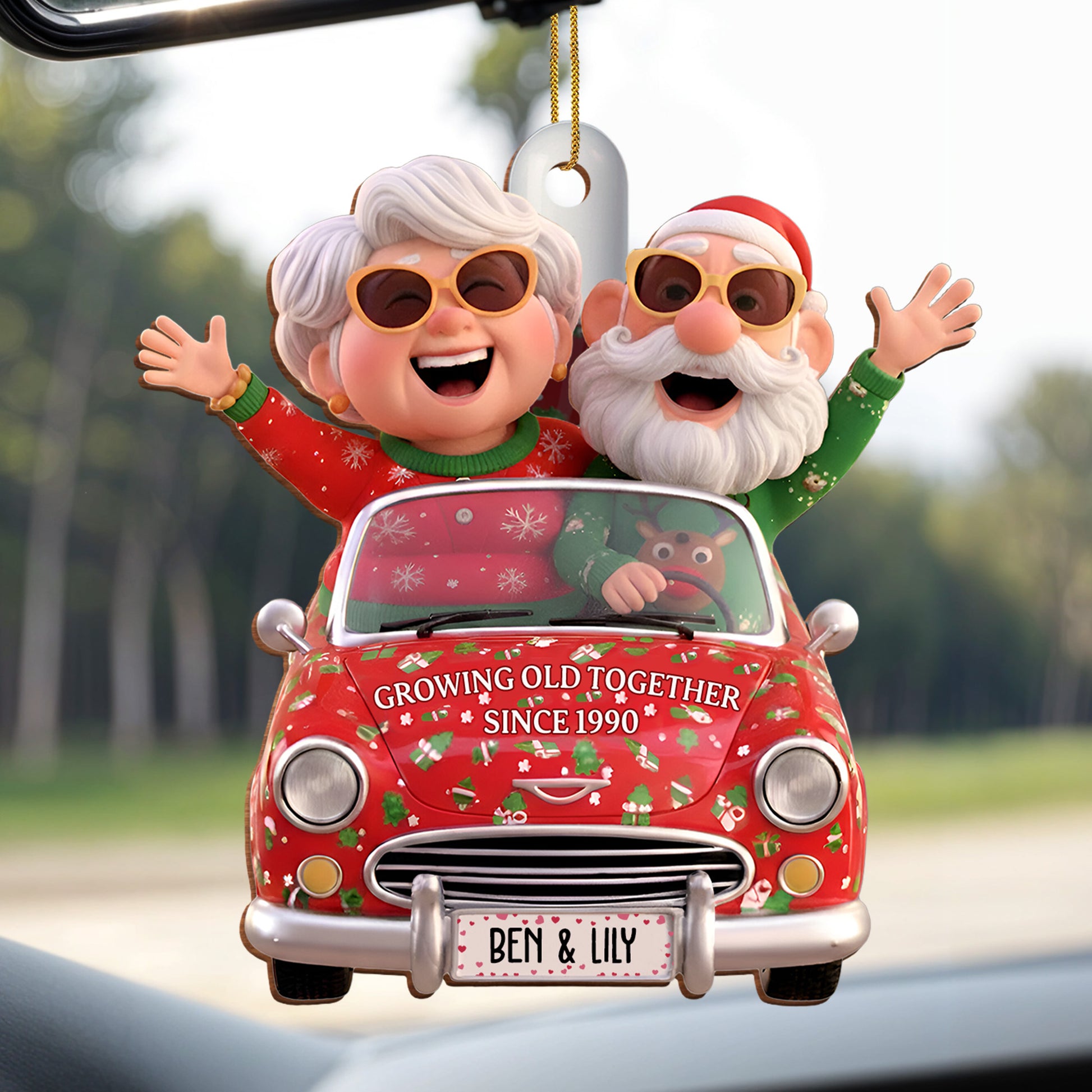 Growing Old Together, Elderly Couple And Holiday Car