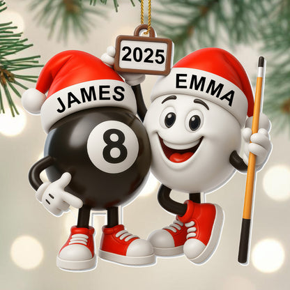 Celebrate A Special Bond With Pool Balls and Santa Hats