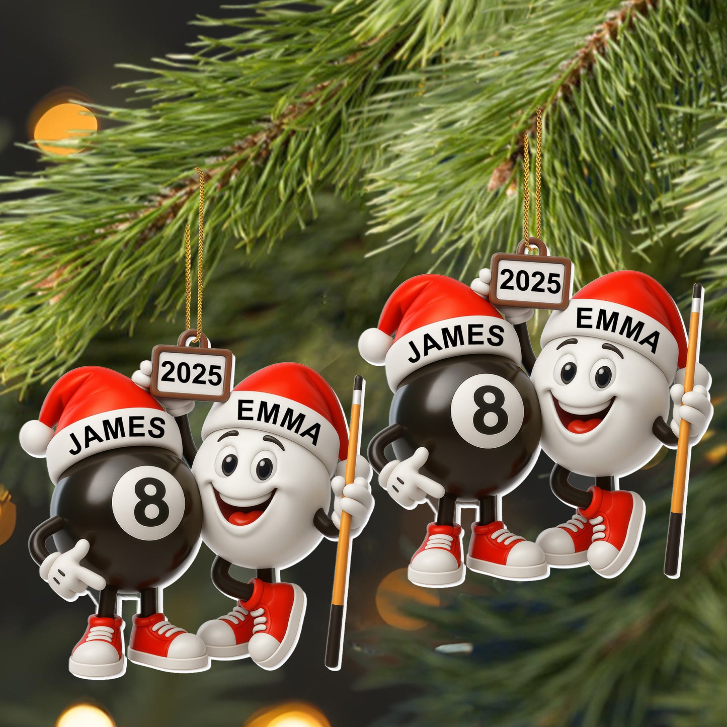 Celebrate A Special Bond With Pool Balls and Santa Hats