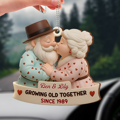Growing Old Together Elderly Couple Ornament
