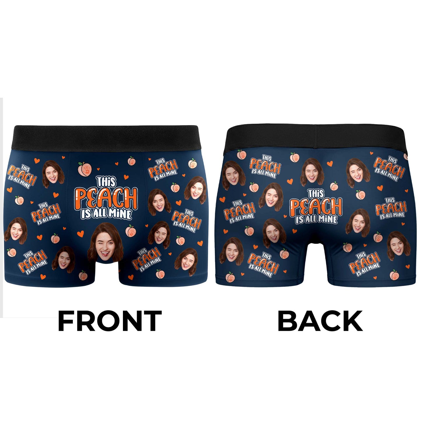 This Peach Is All Mine, Peach And Hearts Design