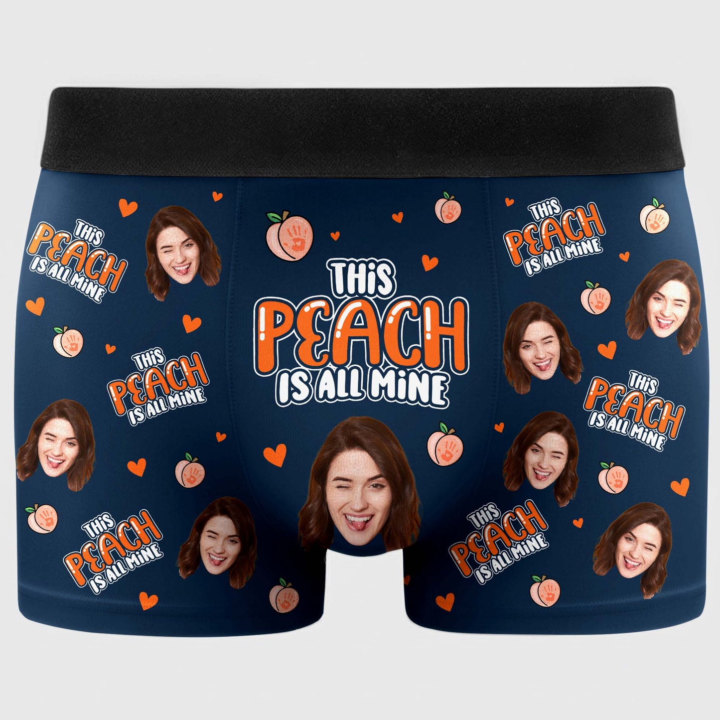 This Peach Is All Mine, Peach And Hearts Design