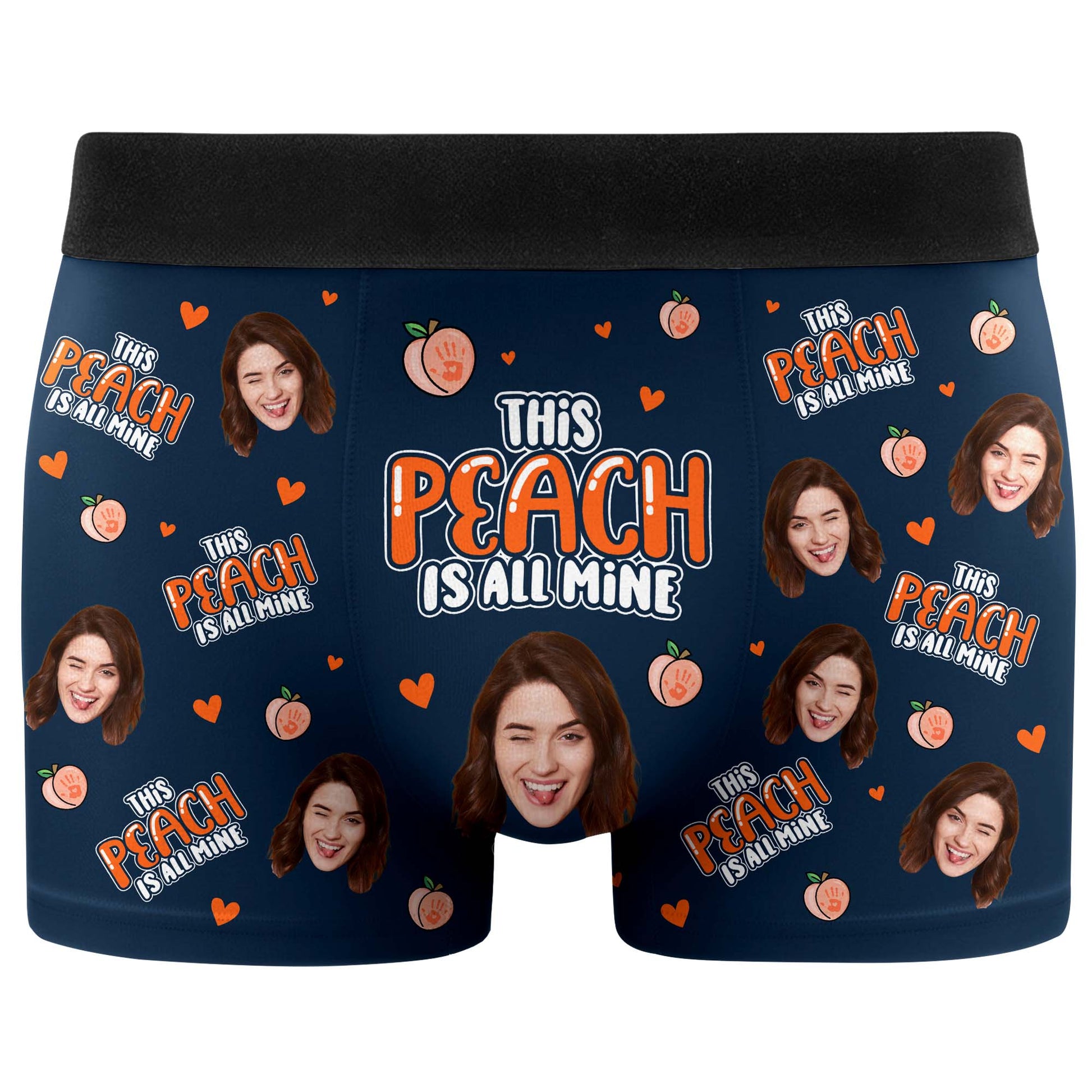 This Peach Is All Mine, Peach And Hearts Design