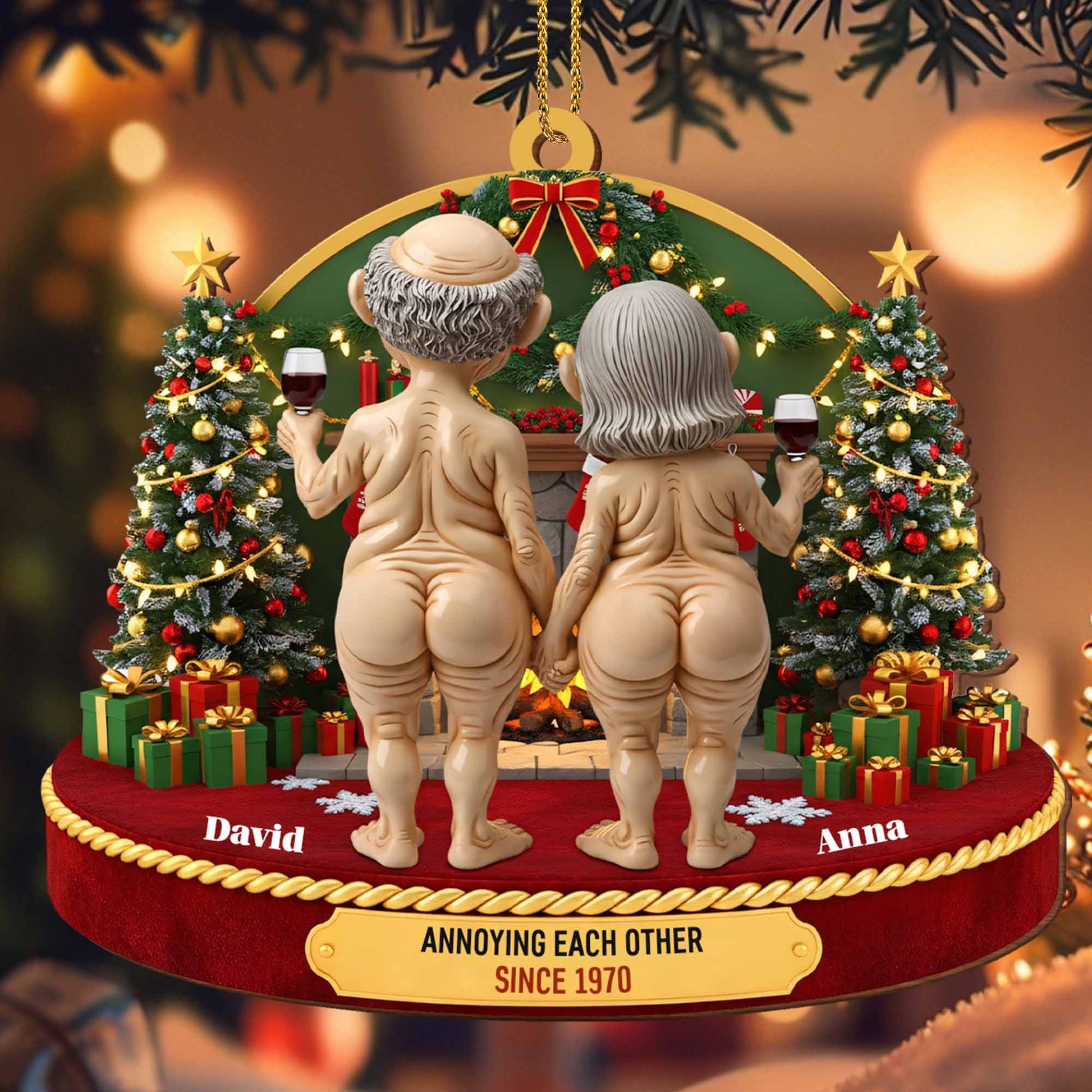 Annoying Each Other Since, Christmas Trees And Wine Glasses