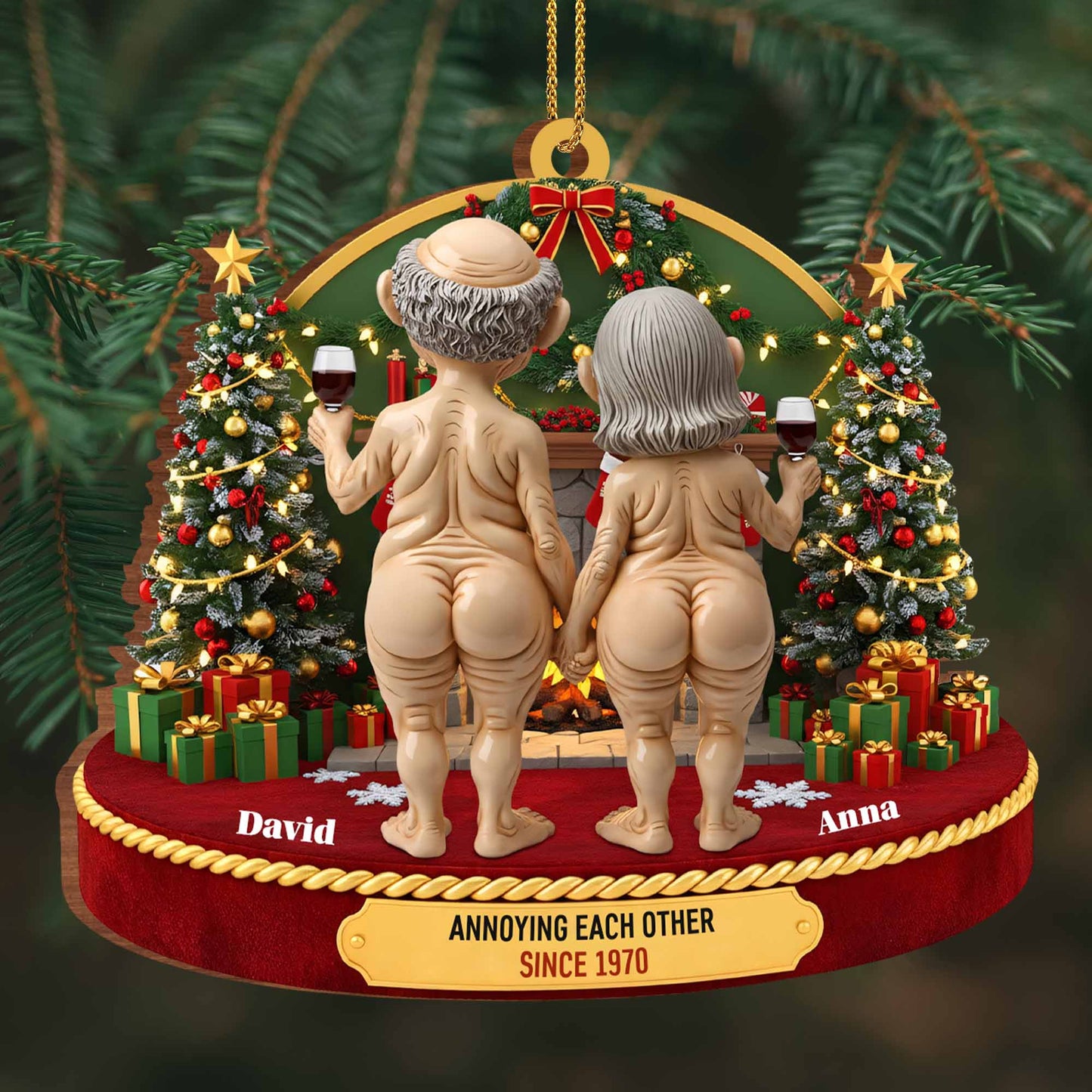 Annoying Each Other Since, Christmas Trees And Wine Glasses