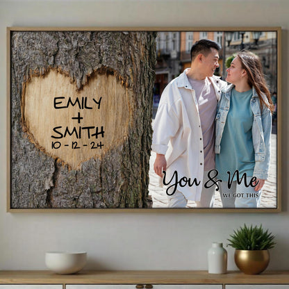 You & Me We Got This Heart Carved On Tree