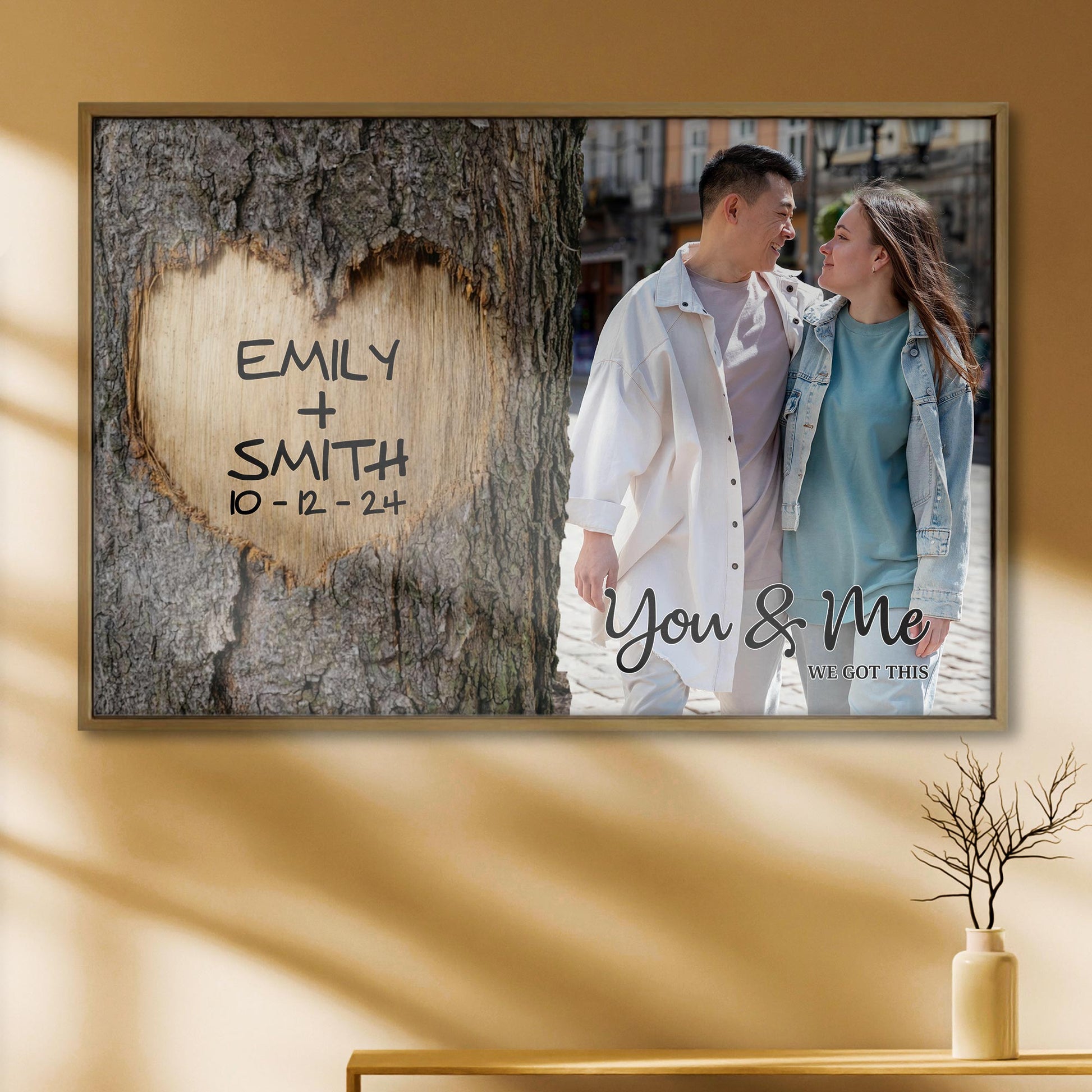 You & Me We Got This Heart Carved On Tree