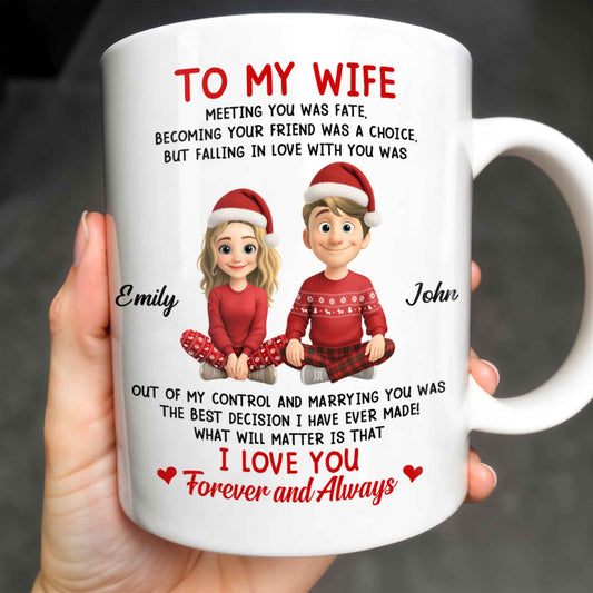 To My Wife, Meeting You Was Fate, Love Forever And Always, Cartoon Couple