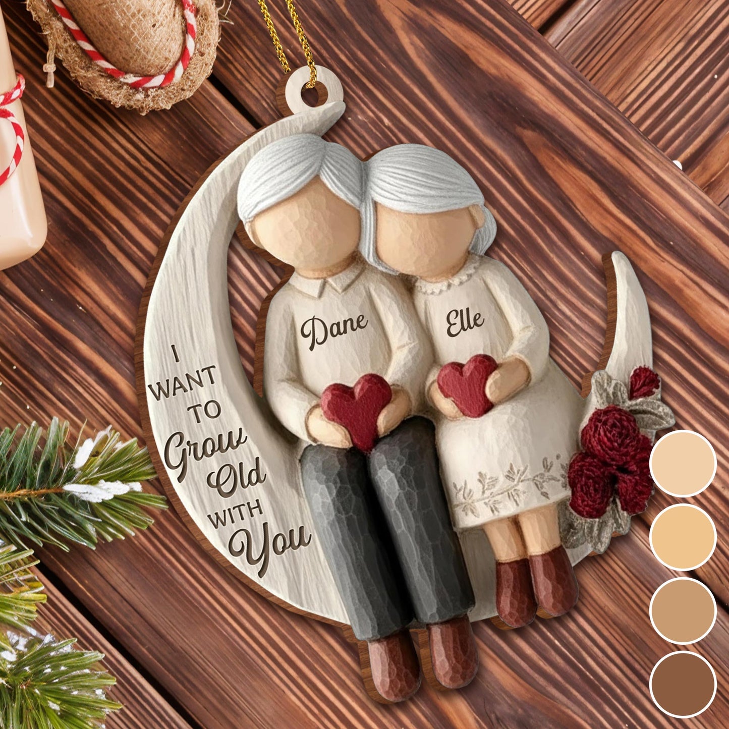 I Want To Grow Old With You, Elderly Couple On Moon