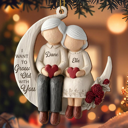 I Want To Grow Old With You, Elderly Couple On Moon