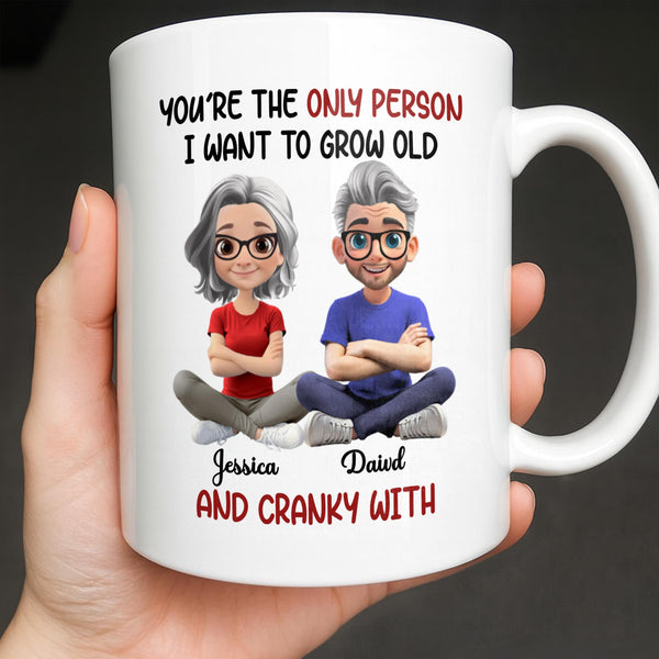 Grow Old And Cranky With, Cartoon Couple