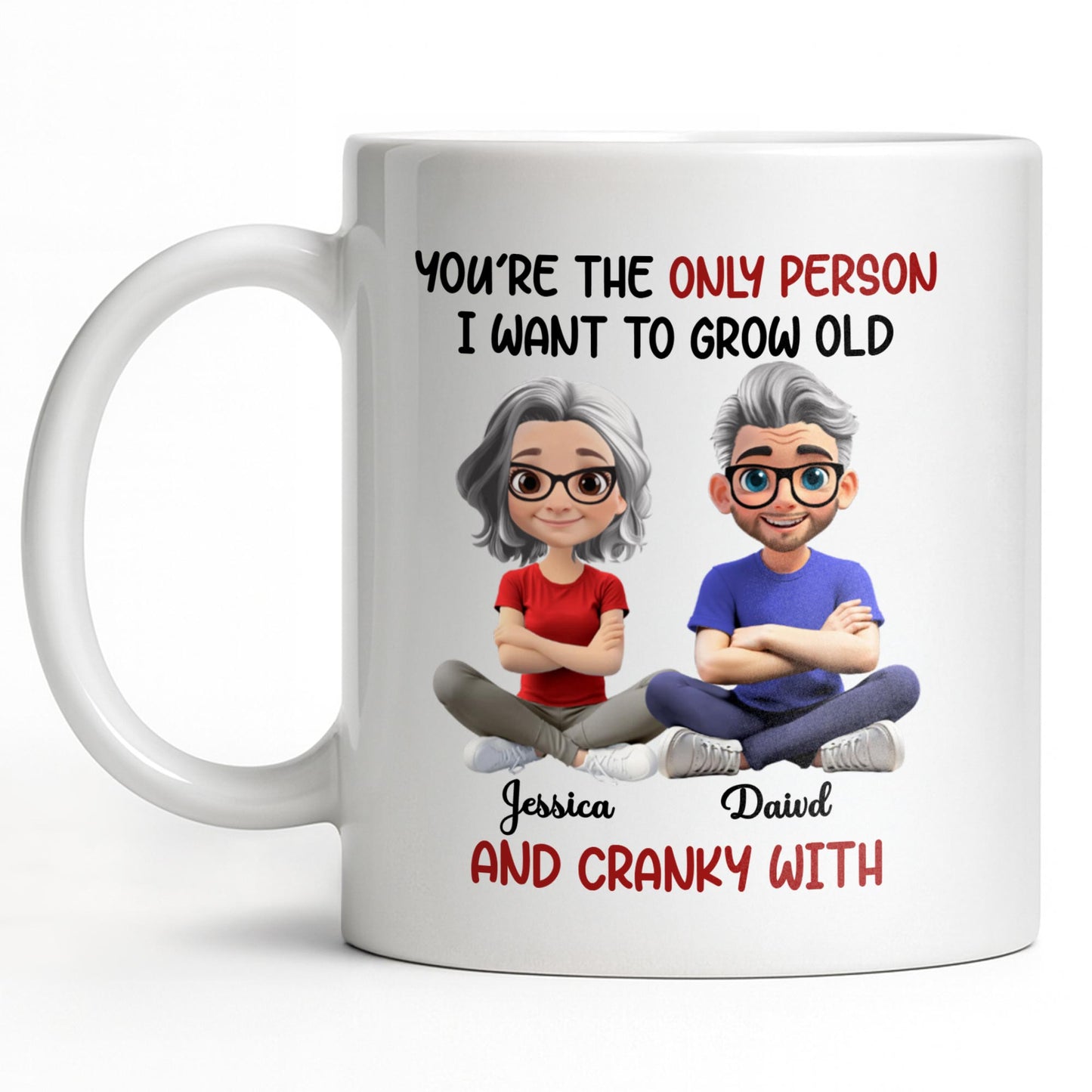 Grow Old And Cranky With, Cartoon Couple