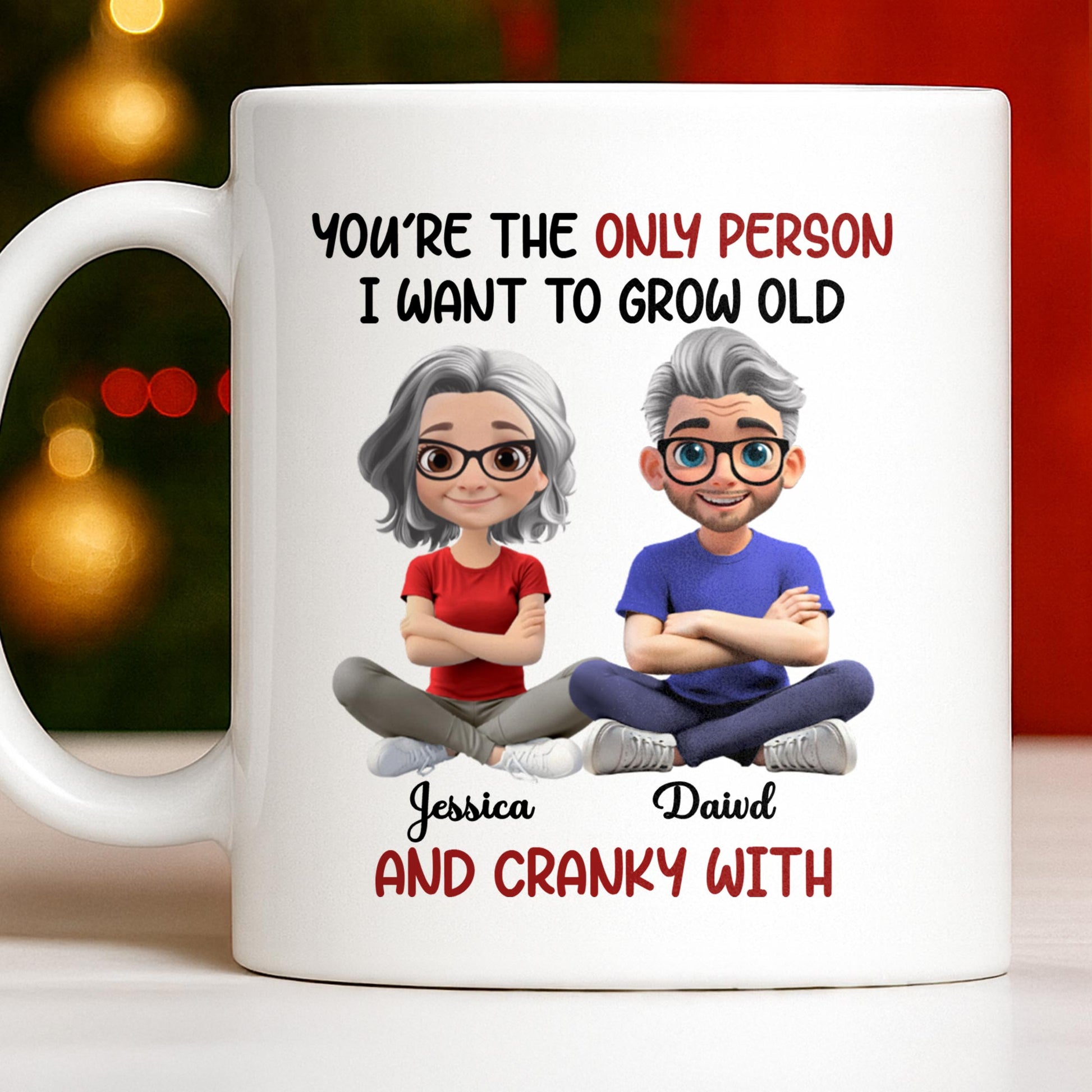 Grow Old And Cranky With, Cartoon Couple