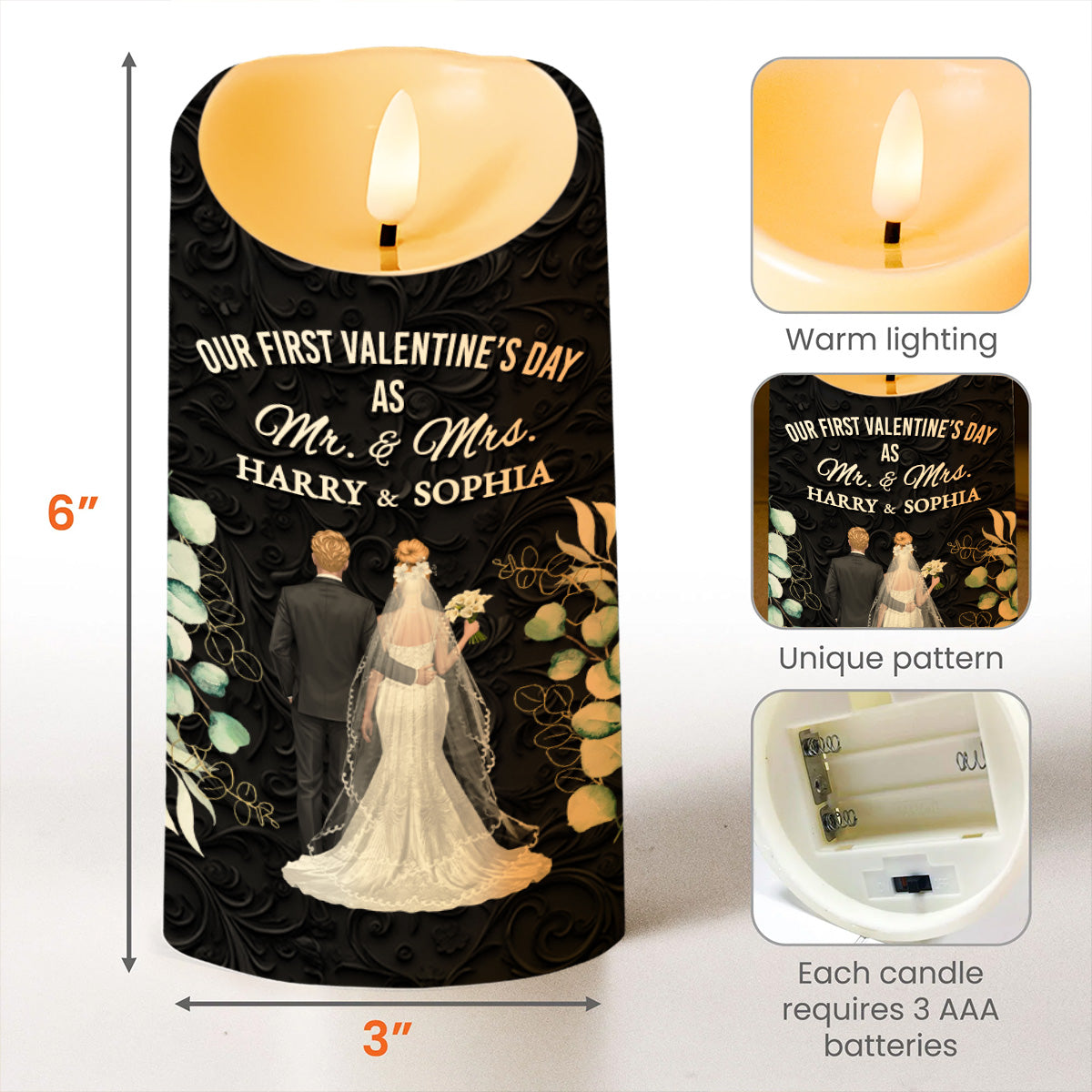 Our First Valentine's Day As Mr. & Mrs., Couple And Flowers