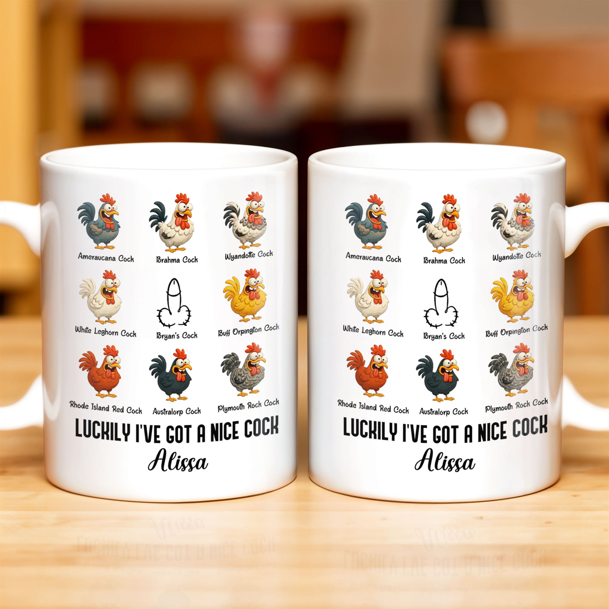 Luckily I've Got A Nice Cock Featuring Diverse Breeds Of Chickens