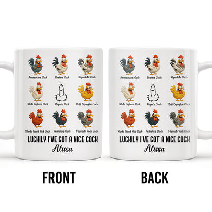 Luckily I've Got A Nice Cock Featuring Diverse Breeds Of Chickens