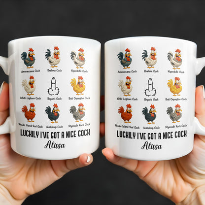 Luckily I've Got A Nice Cock Featuring Diverse Breeds Of Chickens