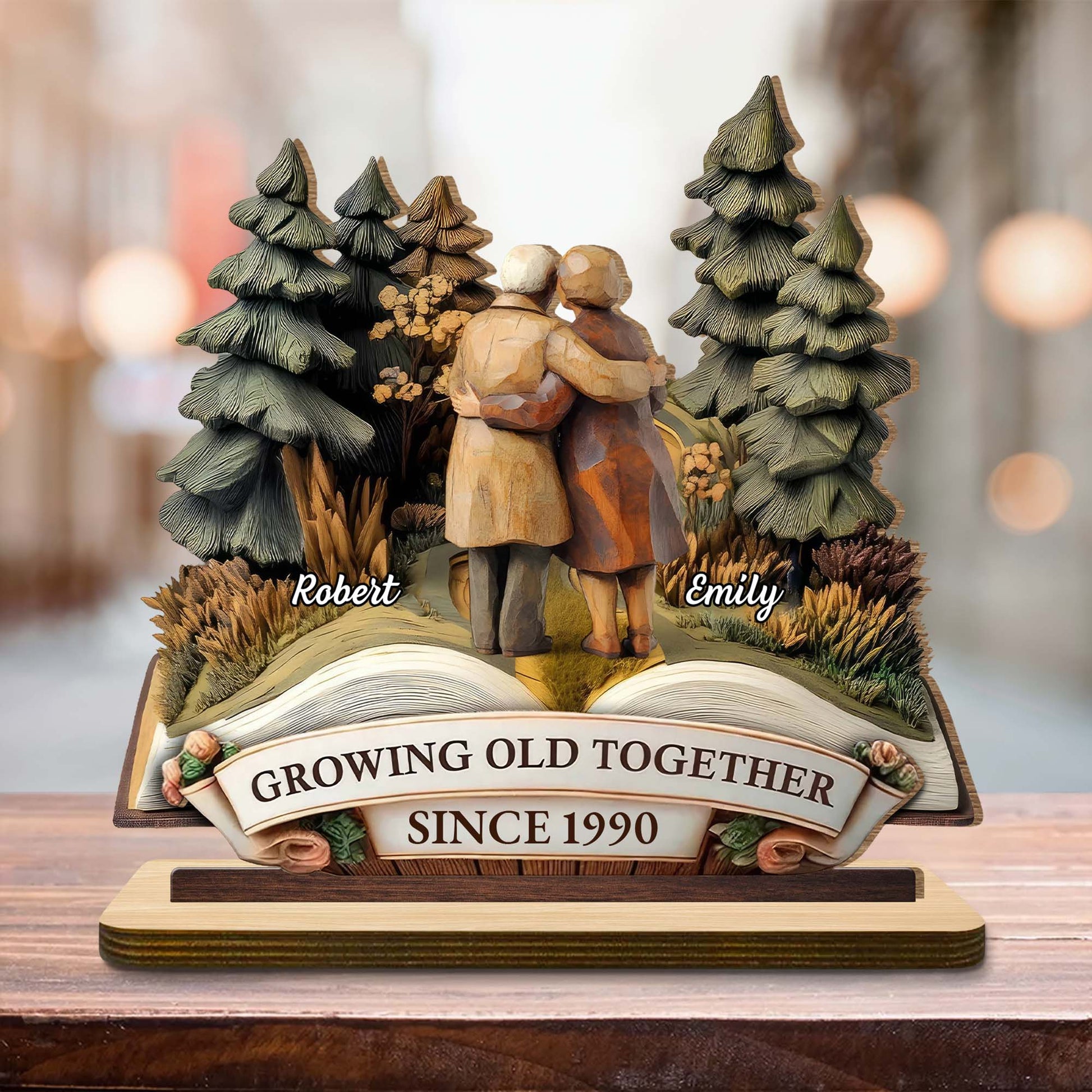 Growing Old Together With Couple And Trees