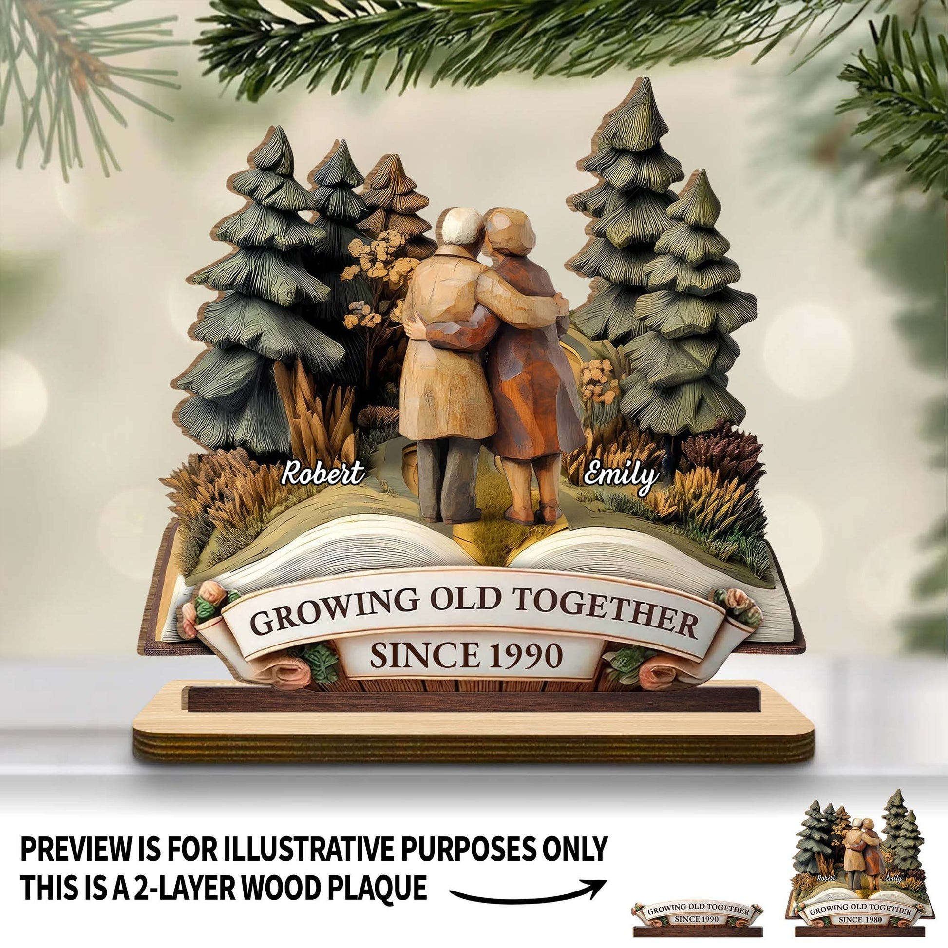 Growing Old Together With Couple And Trees
