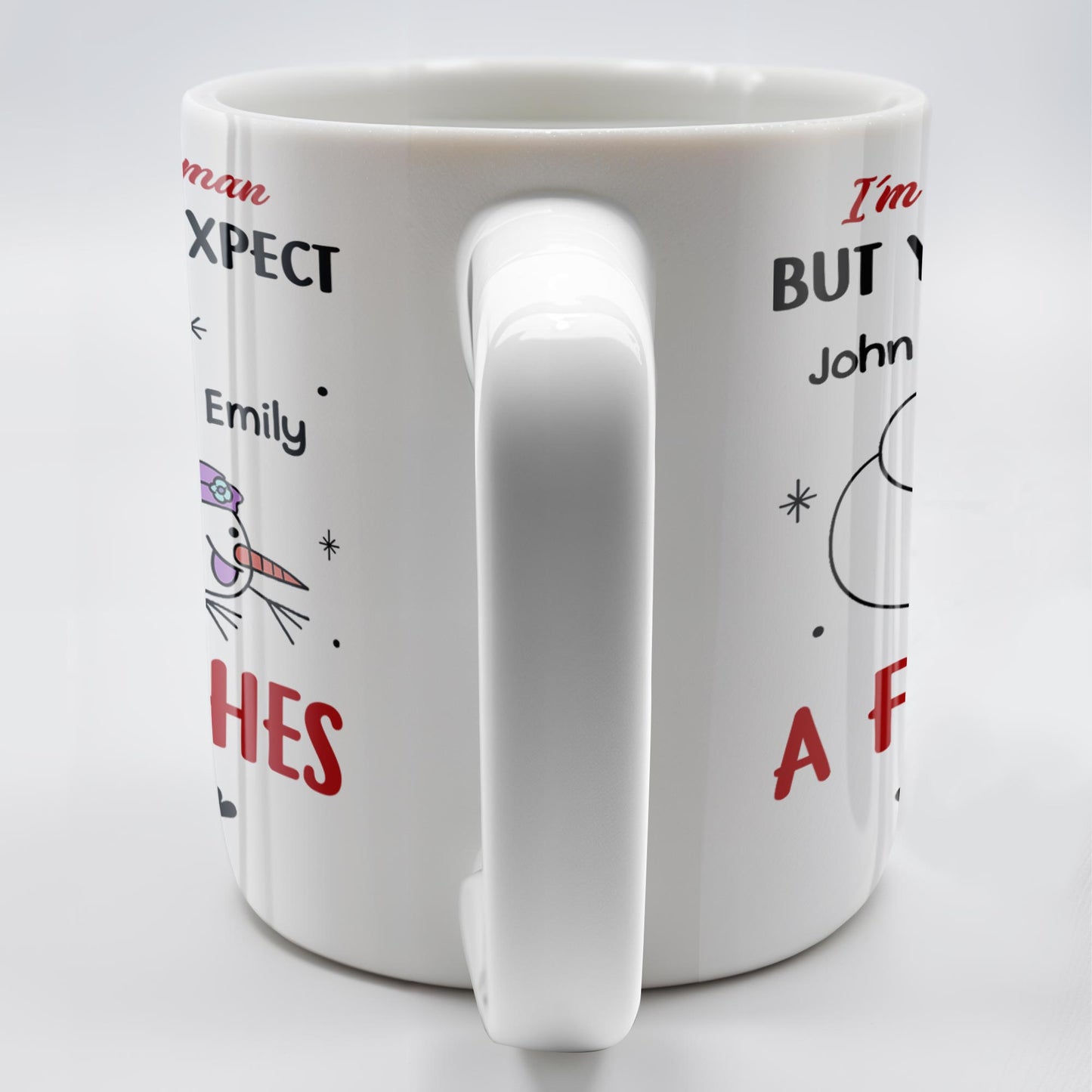 I'm No Weatherman, Expect A Few Inches Tonight, Snowmen Hearts Design