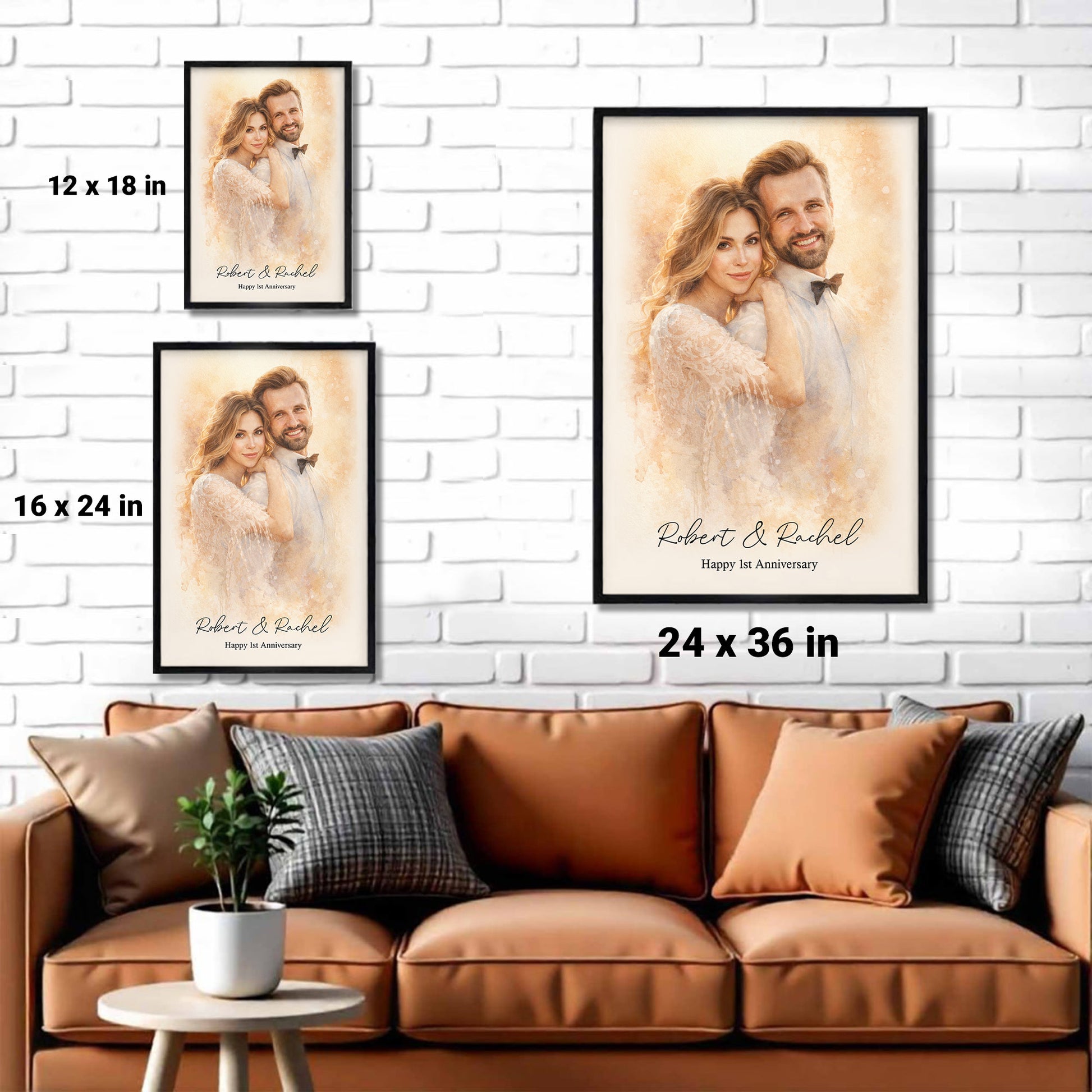 Happy 1st Anniversary Romantic Couple Portrait