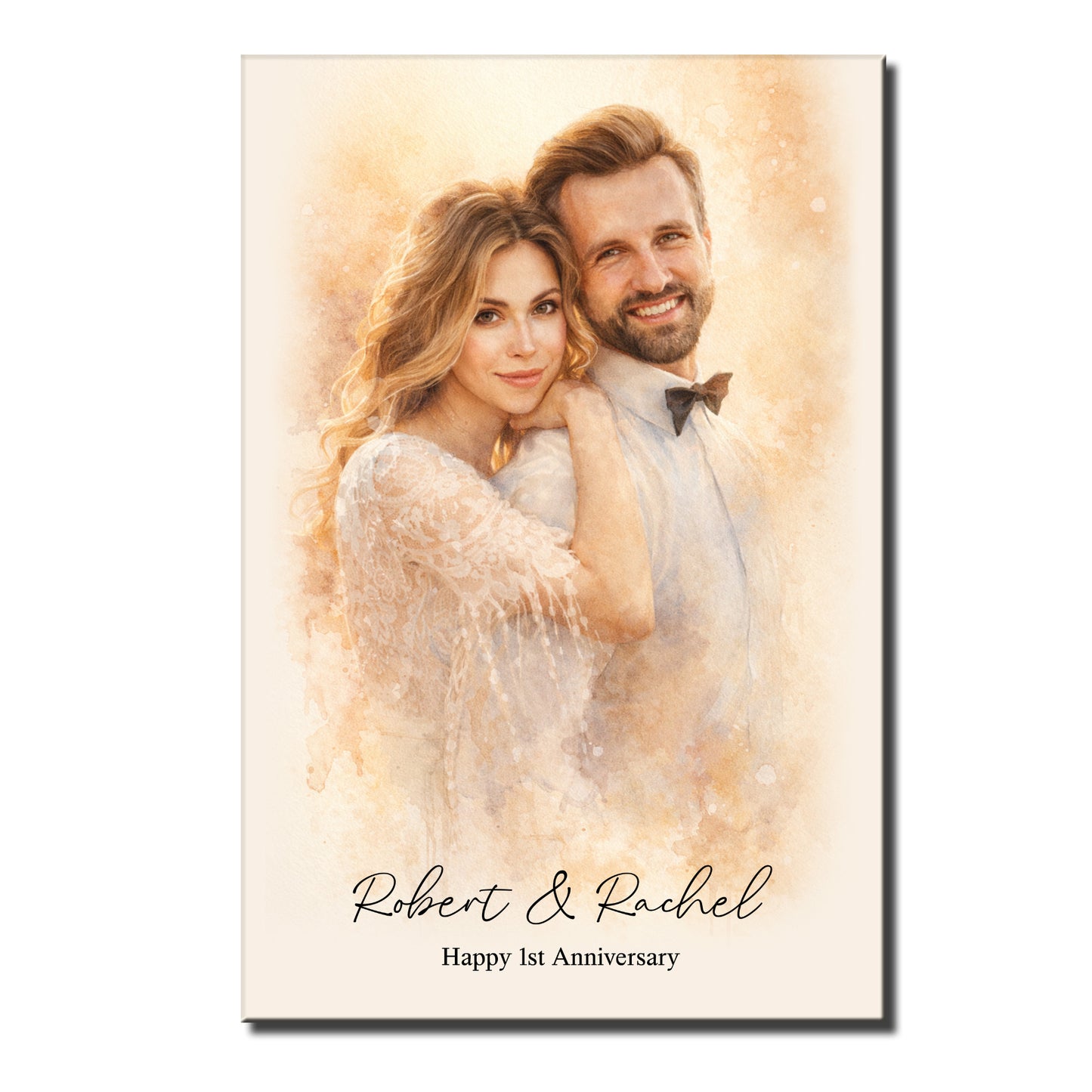 Happy 1st Anniversary Romantic Couple Portrait