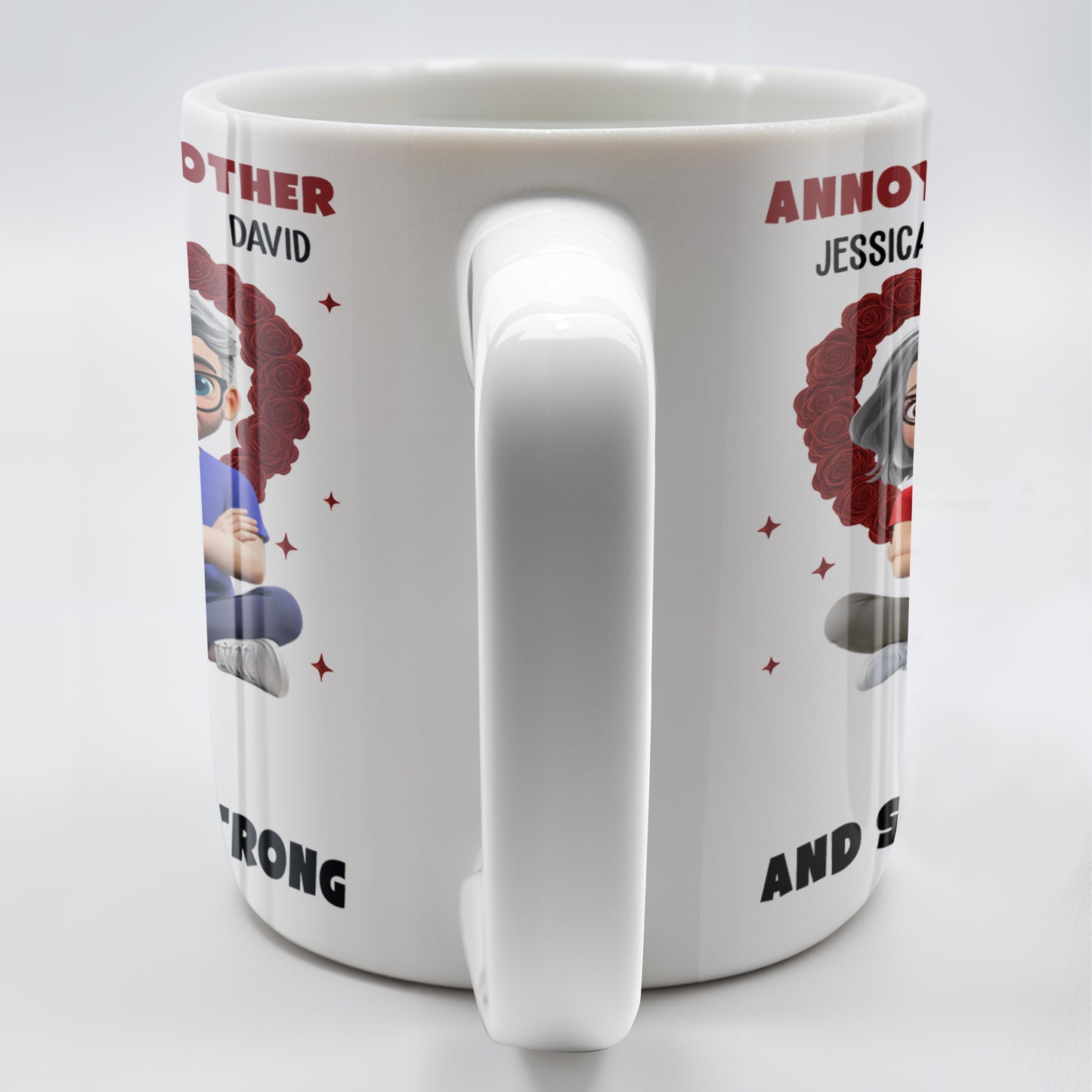 Annoying Each Other And Still Going Strong, Cartoon Couple With Hearts